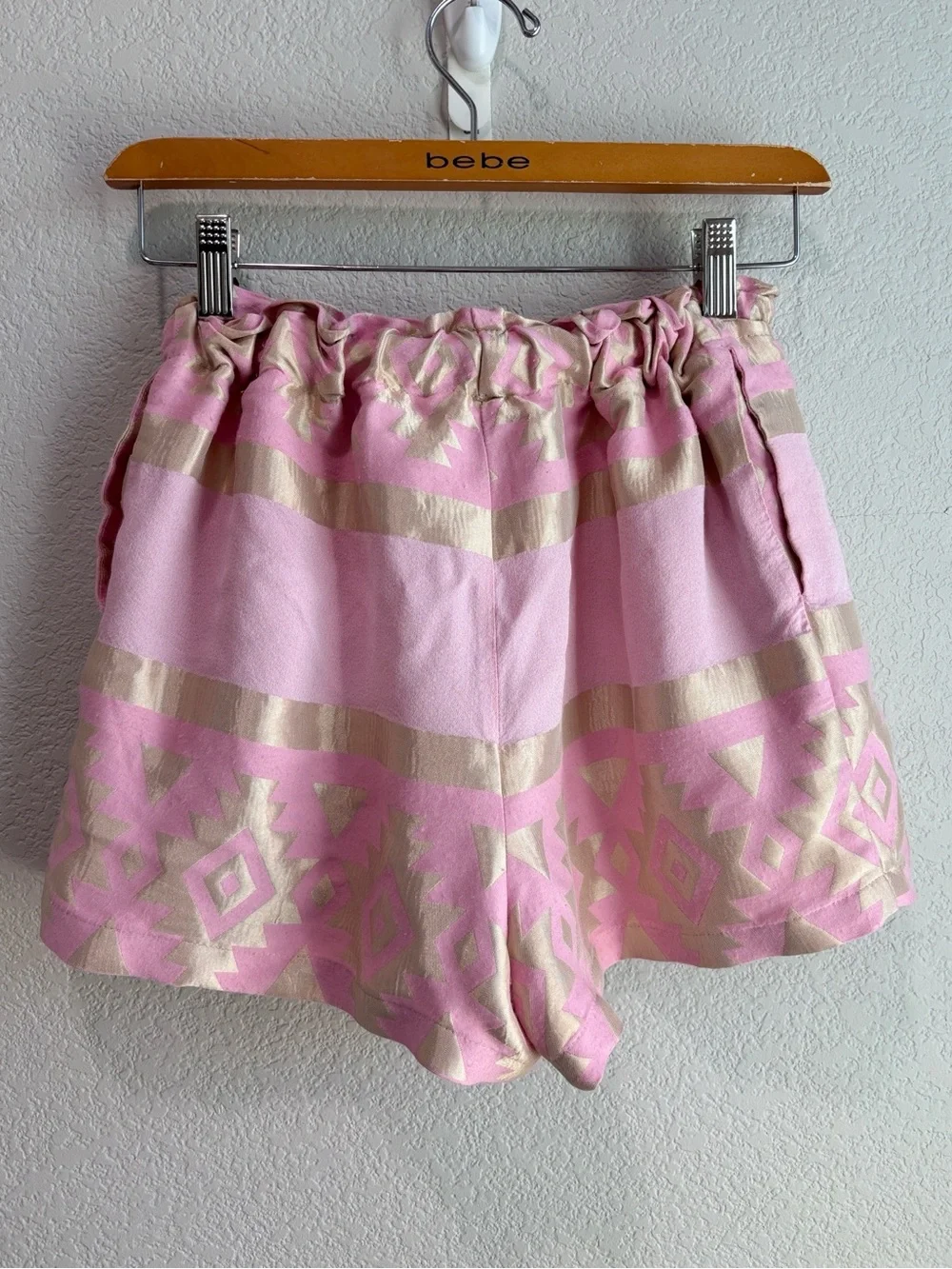Anthropologie KASIA Ariadne Grecian Inspired Shorts Pink and Gold Pattern Small